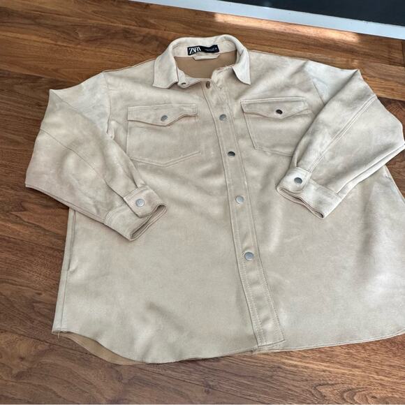 Zara Women's Tan and Brown Jacket - Picture 2 of 8